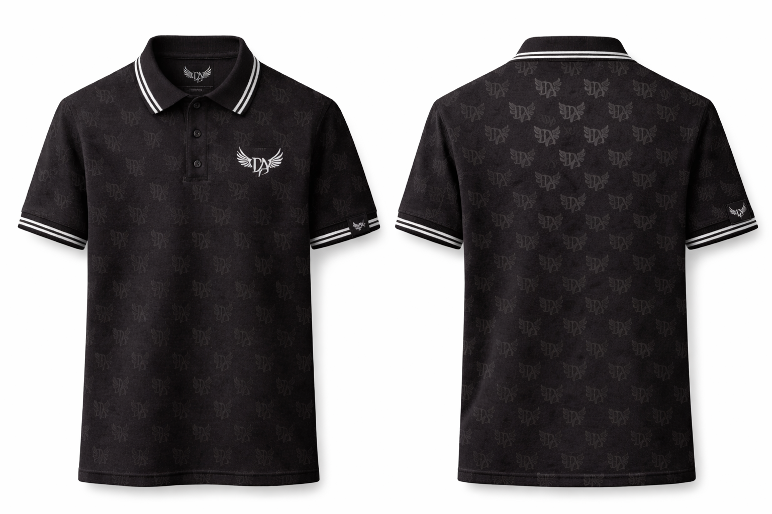 Demonic Angel™️ Signature Polo Black Monogram Edition